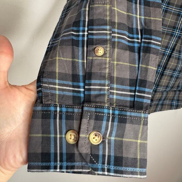 Alesbury Long Sleeve Gray Blue Button Up Shirt Men’s Cotton NWT Size Medium - Picture 4 of 9